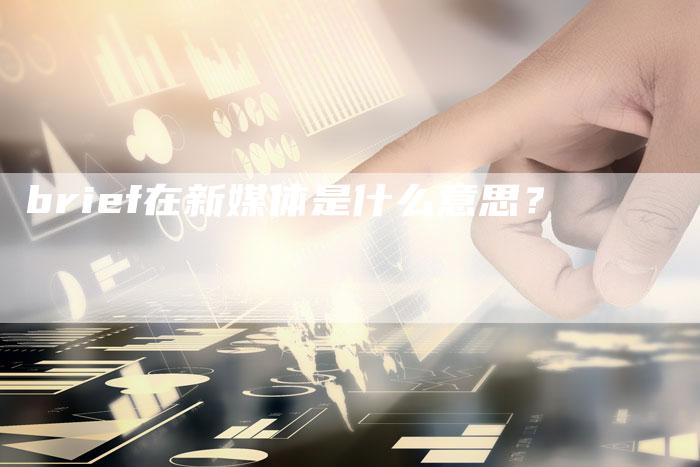 brief在新媒体是什么意思？-直编软文营销网