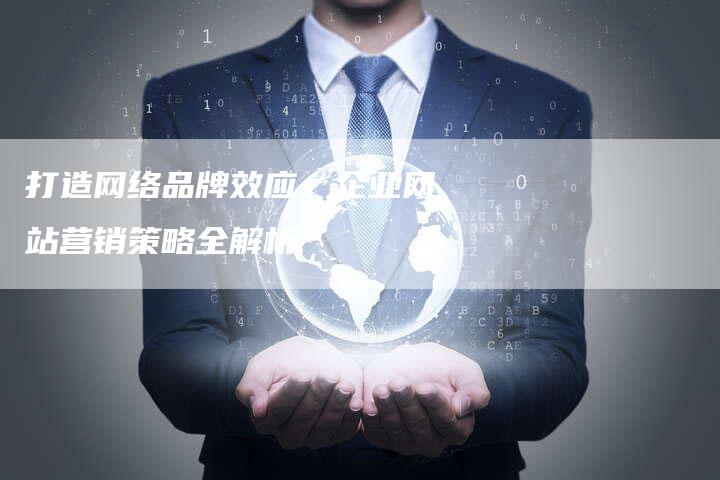 打造网络品牌效应：企业网站营销策略全解析-直编软文营销网