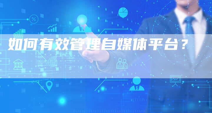 如何有效管理自媒体平台？