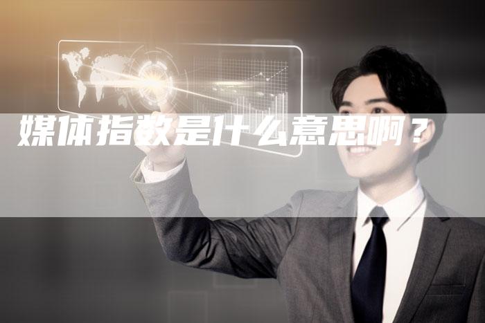 媒体指数是什么意思啊？-直编软文营销网