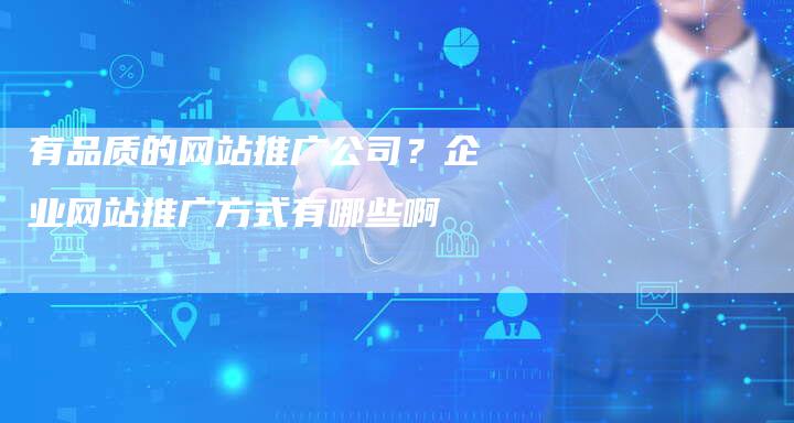 有品质的网站推广公司？企业网站推广方式有哪些啊-直编软文营销网