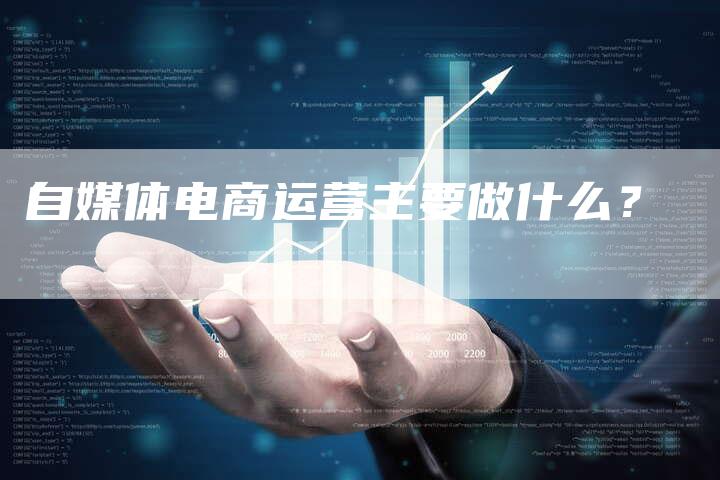 自媒体电商运营主要做什么？-直编软文营销网