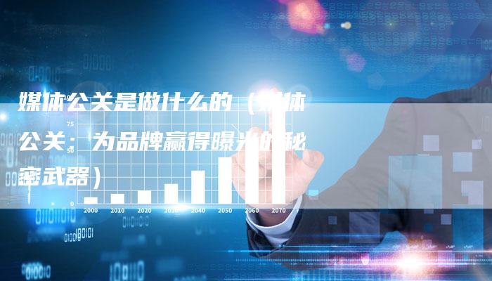 媒体公关是做什么的（媒体公关：为品牌赢得曝光的秘密武器）-直编软文营销网