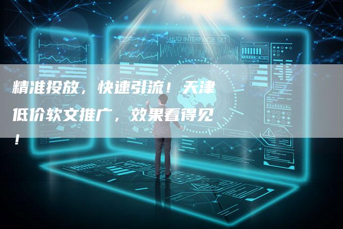 精准投放，快速引流！天津低价软文推广，效果看得见！