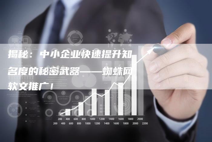 揭秘：中小企业快速提升知名度的秘密武器——蜘蛛网软文推广！-直编软文营销网